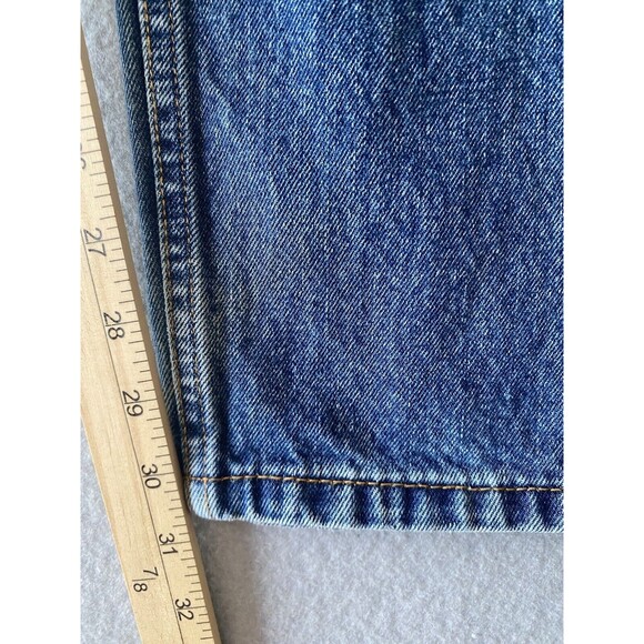 Levis 505 Jeans 40x31 Blue Straight Leg Distressing Denim Workwear Tag 40x32 * - Picture 7 of 16